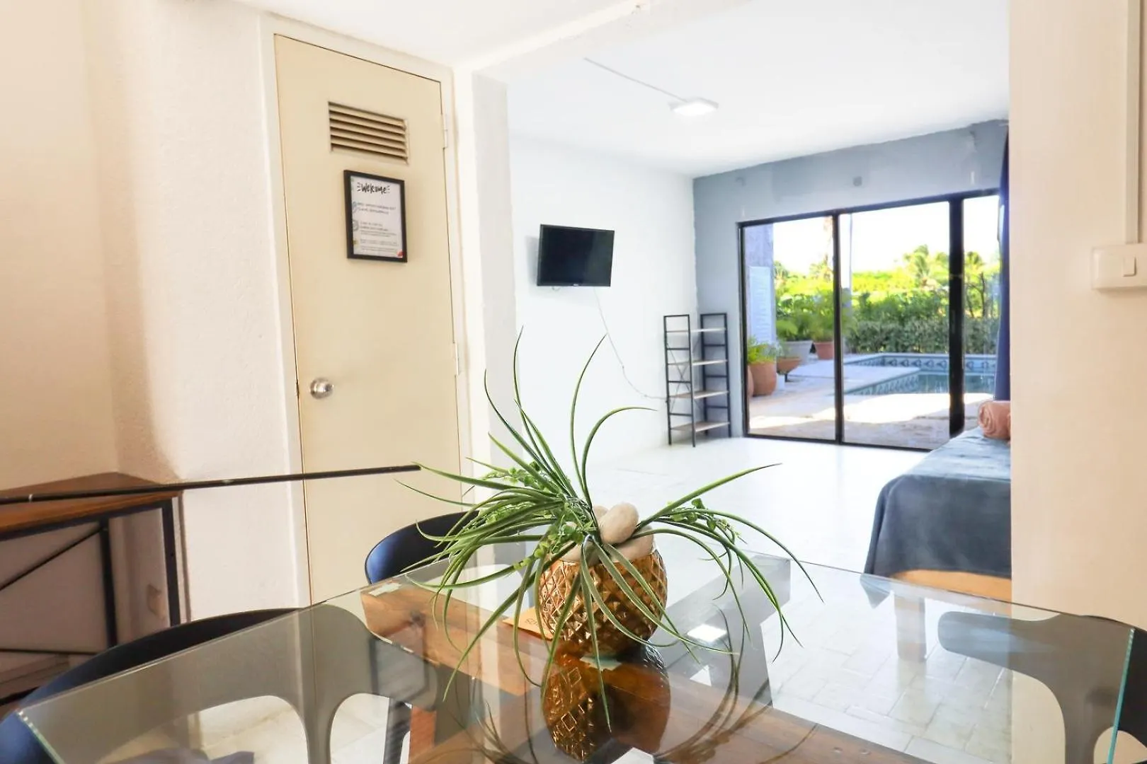דירה 2 Studios W/Terrace & Pool In קנקון מקסיקו
