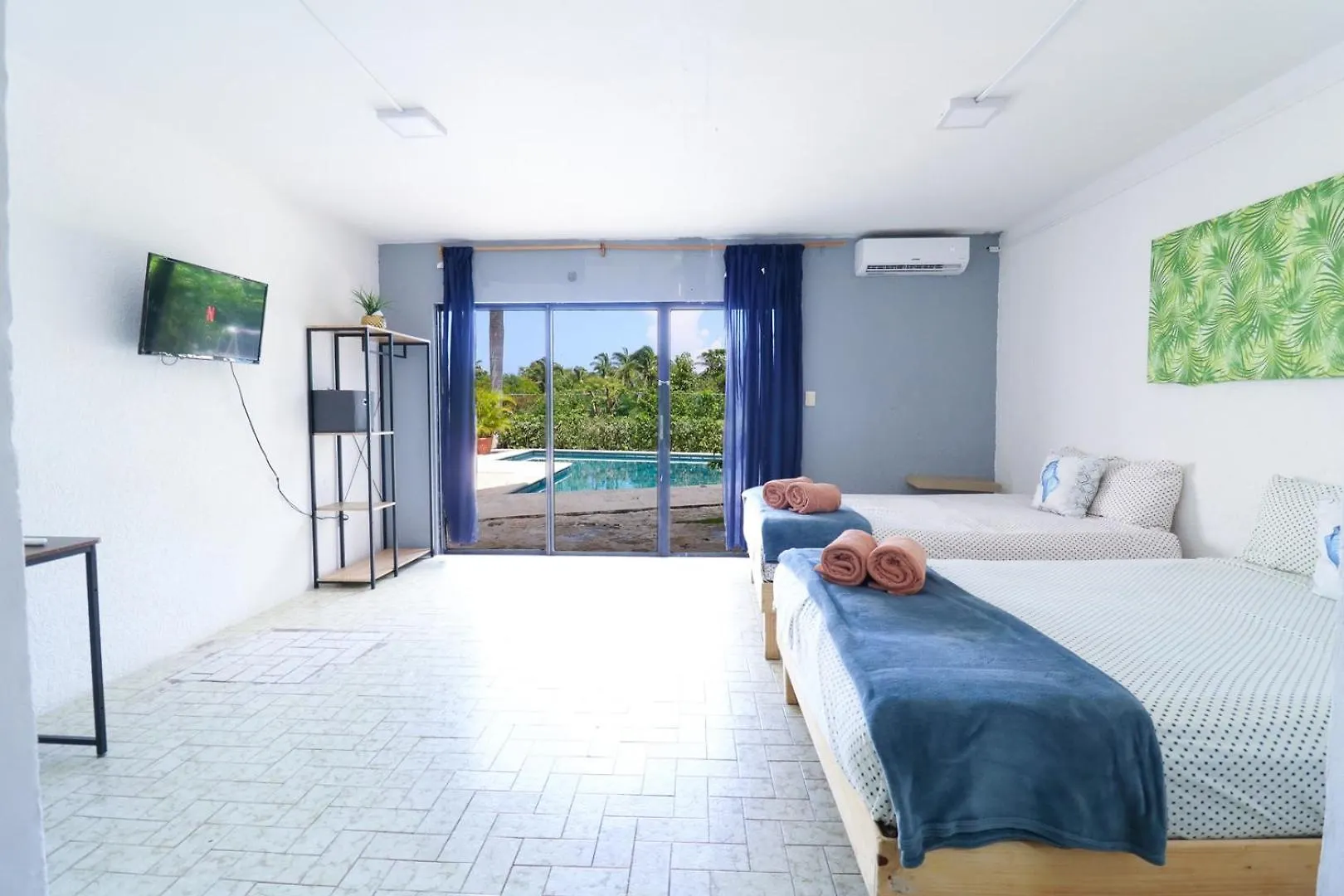 2 Studios W/Terrace & Pool In 坎昆 公寓